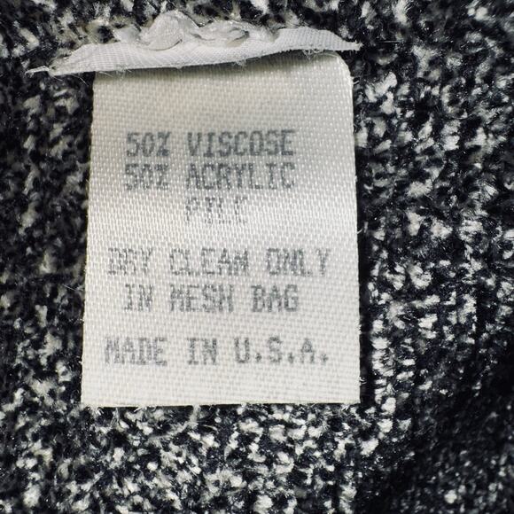 Margaret O’Leary Large Chenille Cardigan Marled Gray Sweater Jacket Frog Closure - Picture 5 of 7